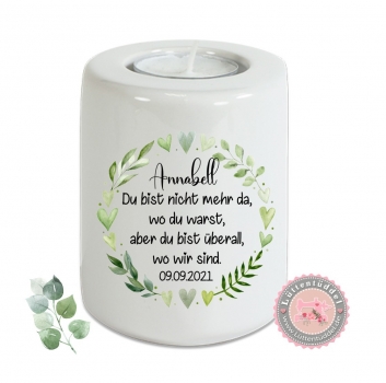 Erinnerungslicht Gedenklicht Eucalyptus Herzen Teelichthalter Teelicht Kerze Kerzenlicht Grablicht Kerze Allerheiligen Sternenkind Lüttentüddel®